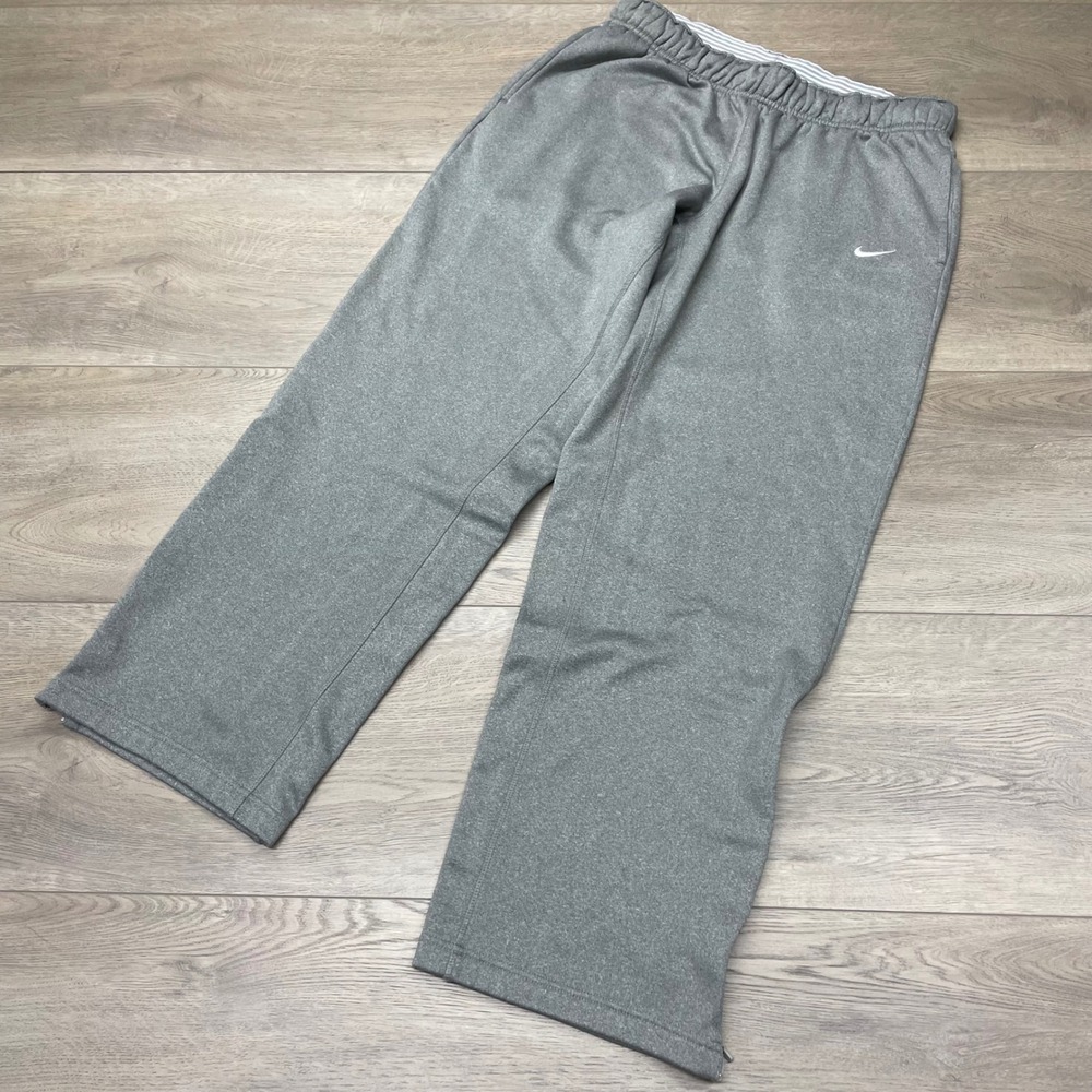 Nike Sweatpants Men L Gray Therma-Fit Fleece Gym Lift Athletic